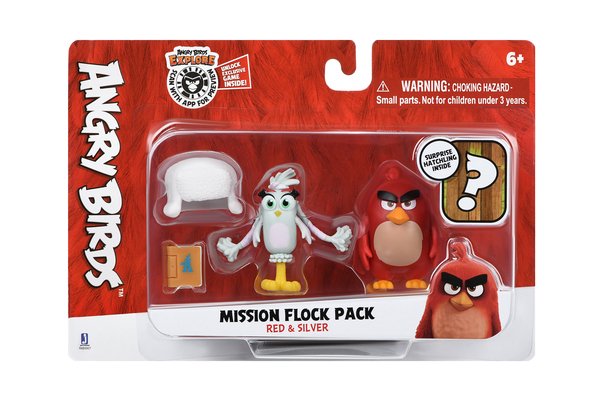 Ігрова фігурка Jazwares Angry Birds ANB Mission Flock Ред і Сільвер