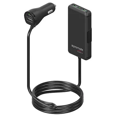 Автомобильное зарядное устройство Promate CarHub-4 Black (022666) Автомобильное зарядное устройство Promate CarHub-4 Black (022666)