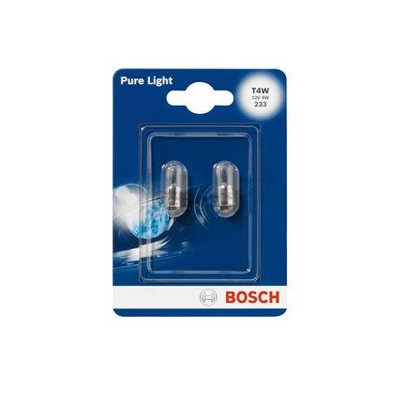Лампа освещения номерного знака Bosch Pure Light T4W 12V 4W 1 987 301 023