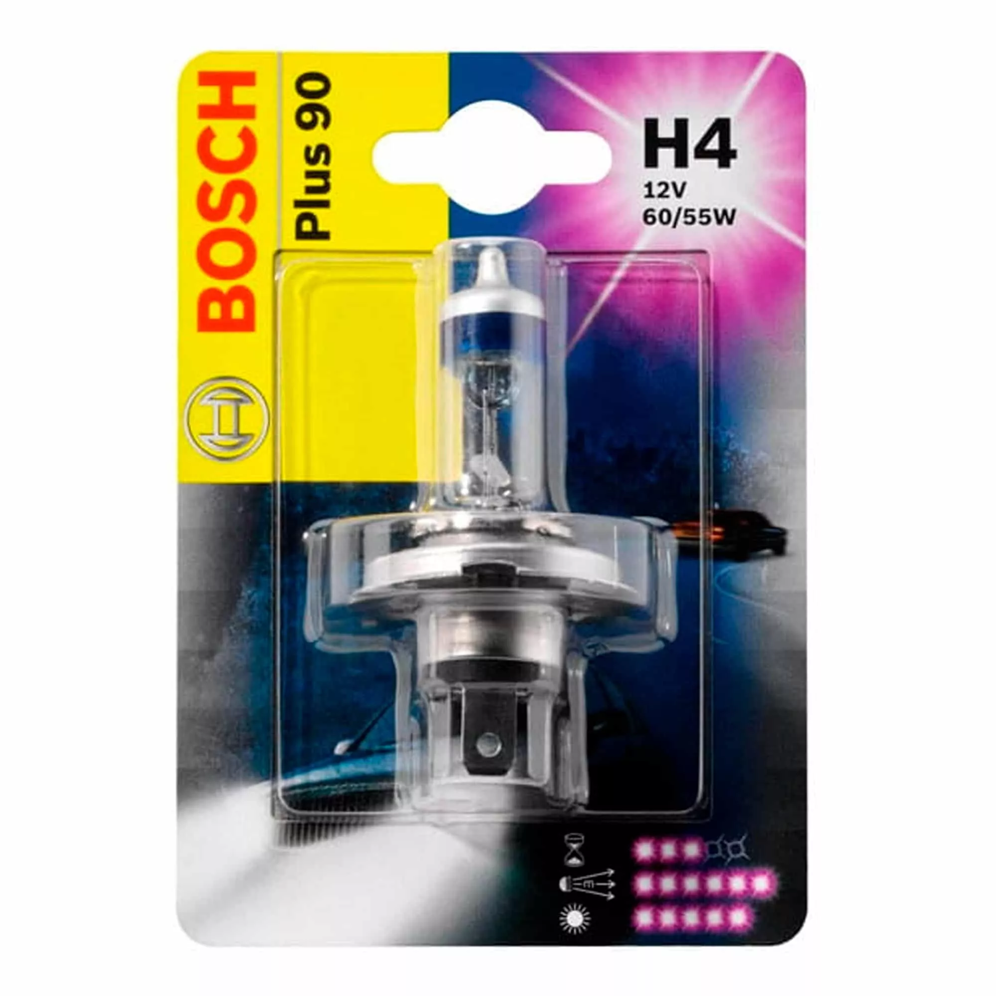 Лампа Bosch Plus 90 H4 12V 55/60W 1 987 301 077