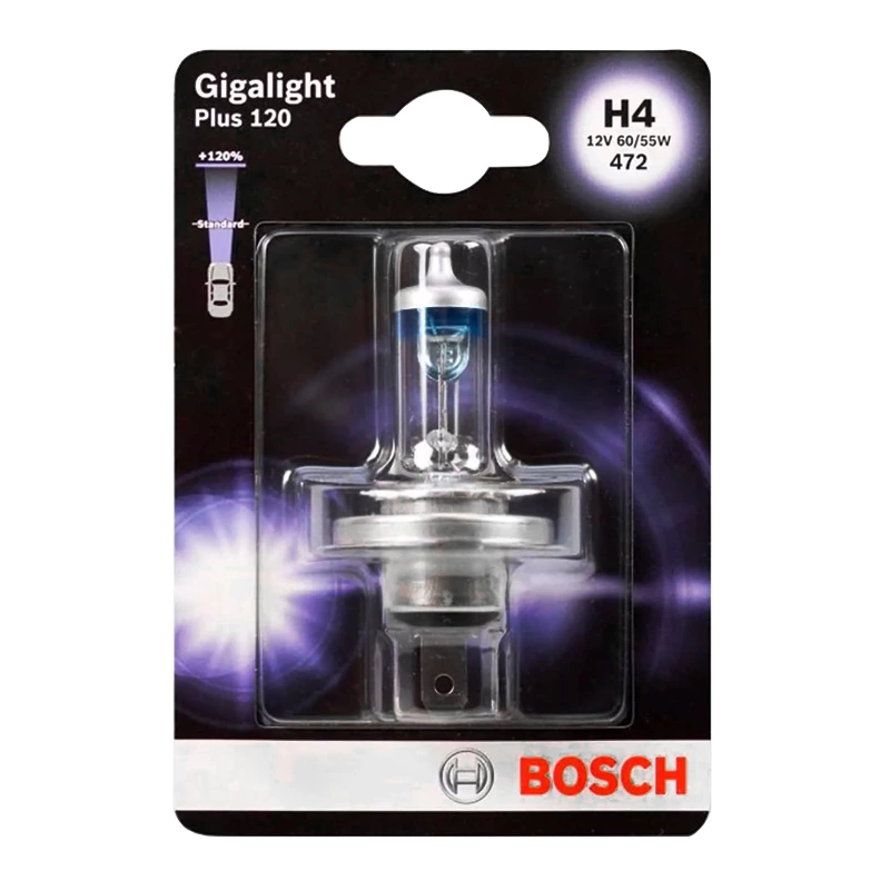 Лампа Bosch Gigalight Plus 120 H4 12V 55/60W 1 987 301 109