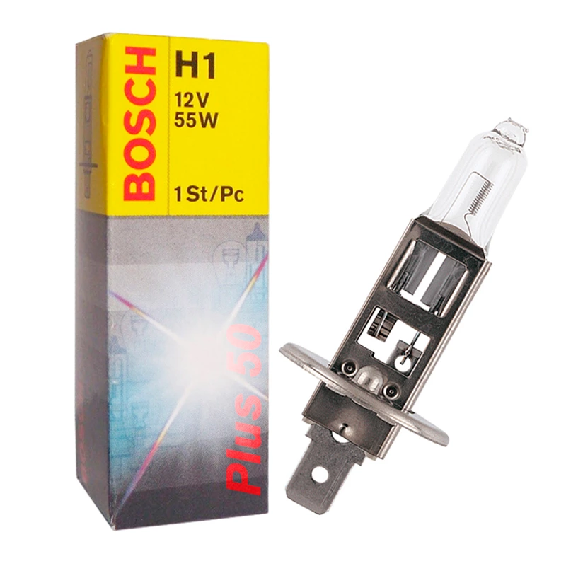 Лампа Bosch H1 12V 55W P14.5s Plus 50 1 987 302 019