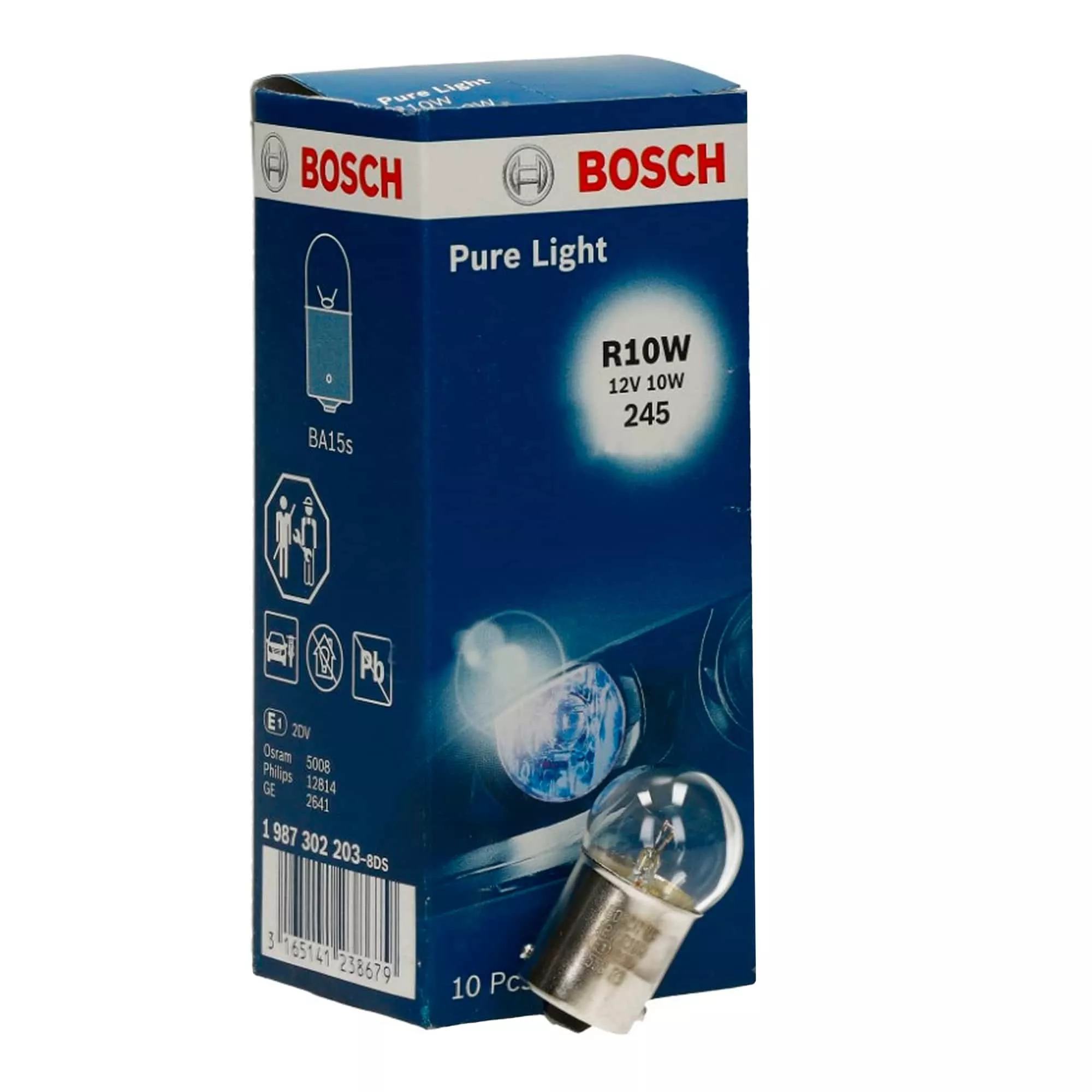 Лампа Bosch Pure Light R10W 12V 10W 1 987 302 203