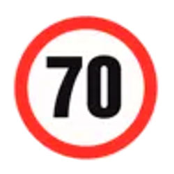 107013/Наклейка TerraPlus "Обмеження швидкостi 70 км/год"