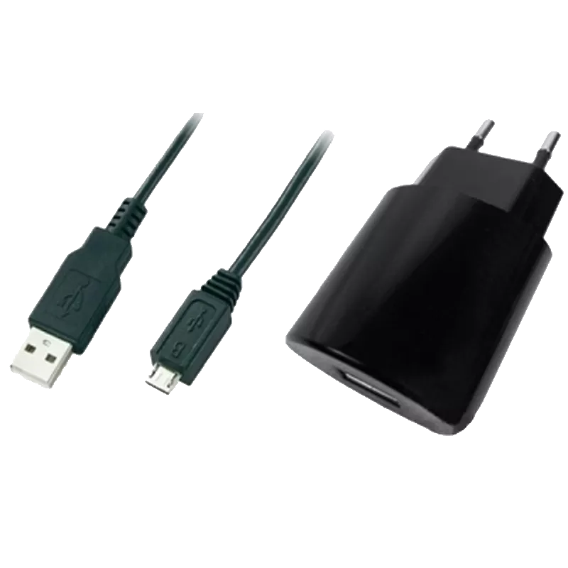 Зарядний мережевий пристрій GLOBAL MSH-TR-071 (1USB1A) з кабелем MICRO USB (чорний) (445866)
