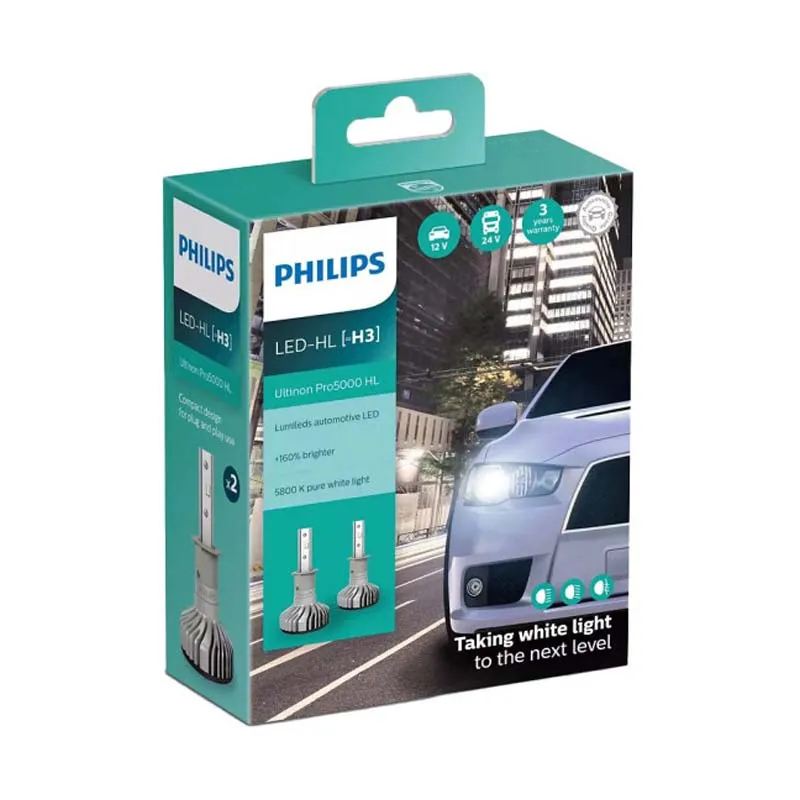 Лампа Philips Ultinon Pro5000 H3 PK22s 15W 11336U50CWX2