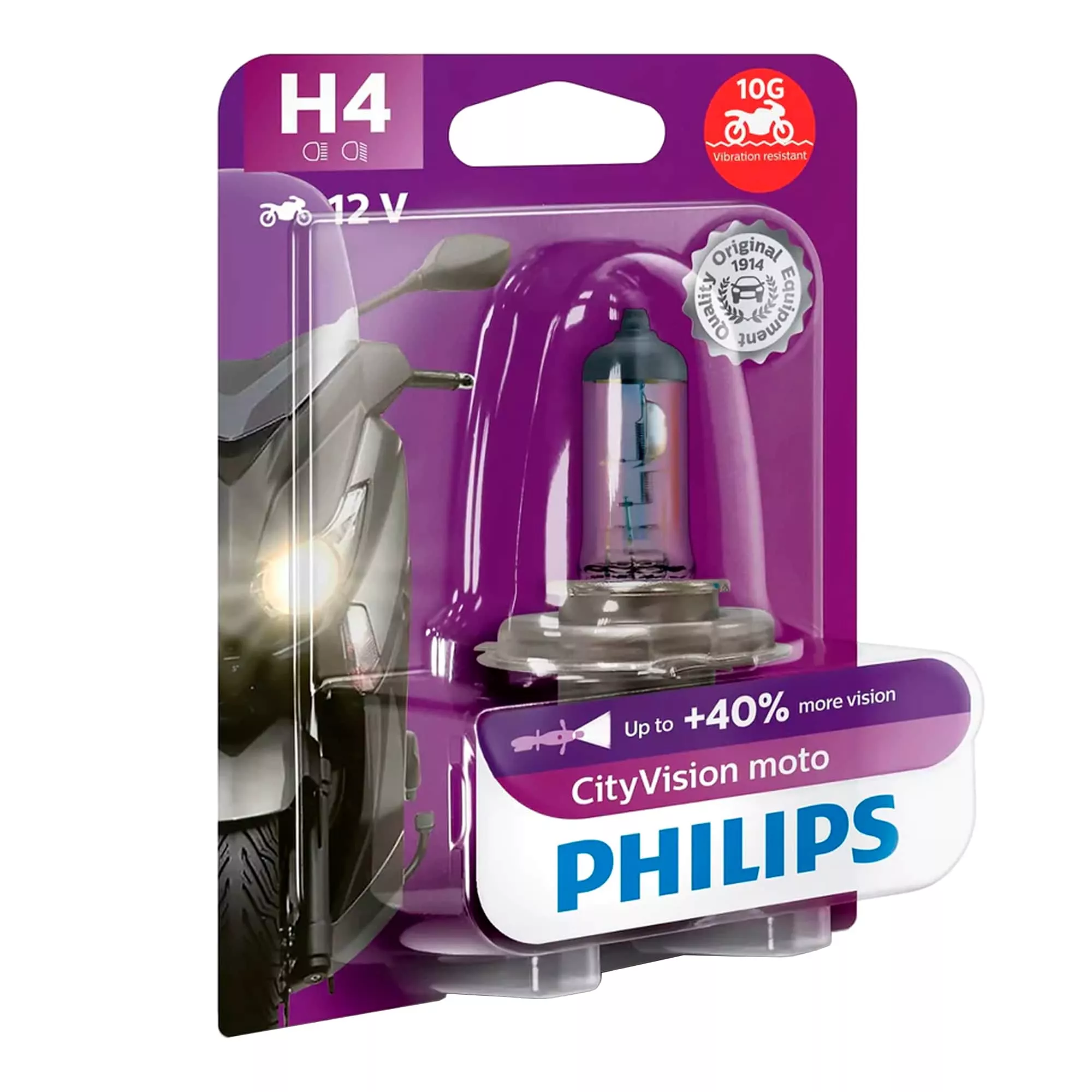 Лампа Philips CityVision H4 12V 55/60W 12342 CTV BW