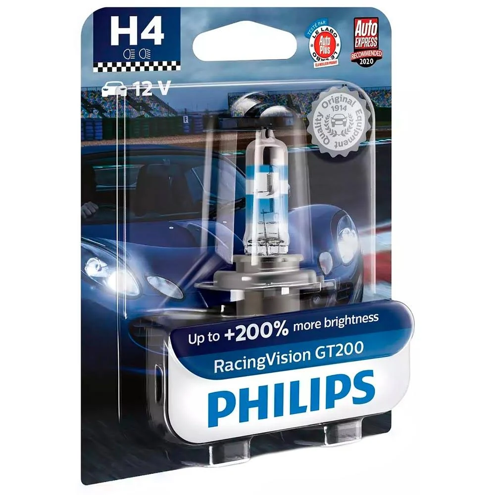 Лампа Philips Racing Vision GT200 H4 12V 55/60W 12342RGTB1