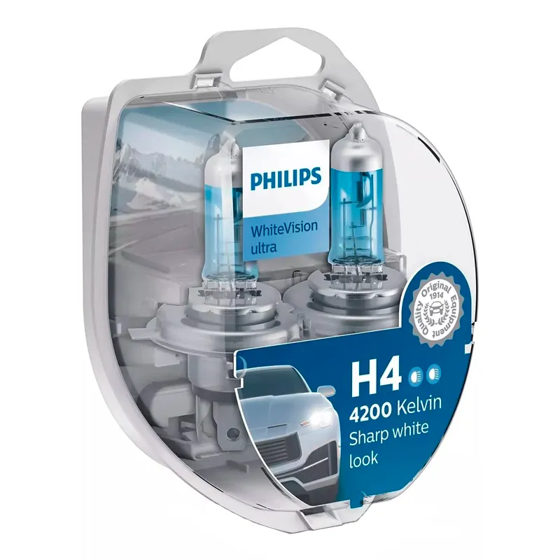 Лампа Philips WhiteVision Ultra H4 12V 55/60W 12342WVUSM