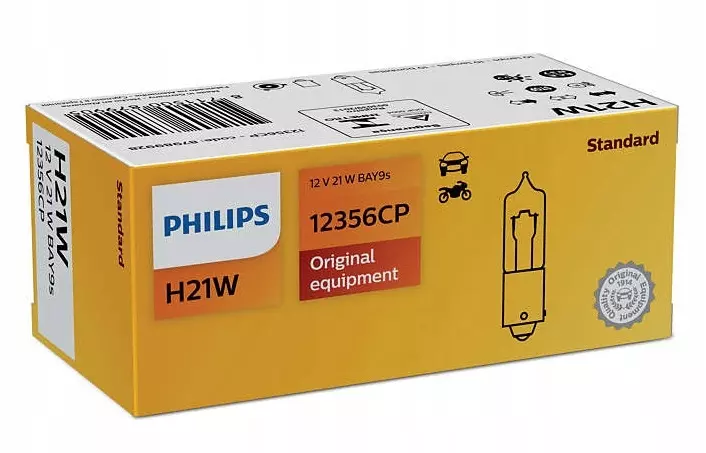 Лампа Philips Standard H21W 12V 21W 12356 CP