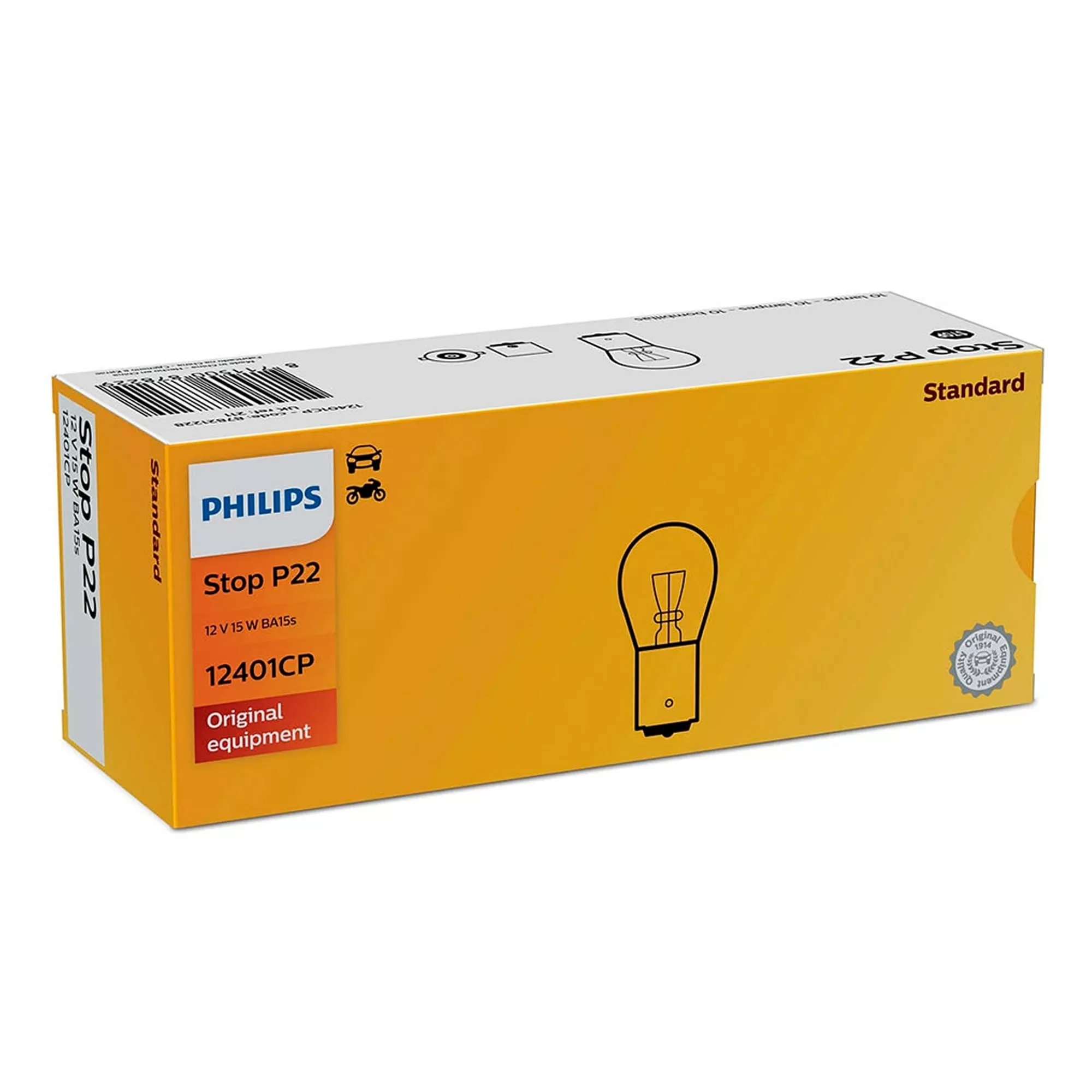 Лампа Philips Vision Stop P22 12V 15W 12401CP