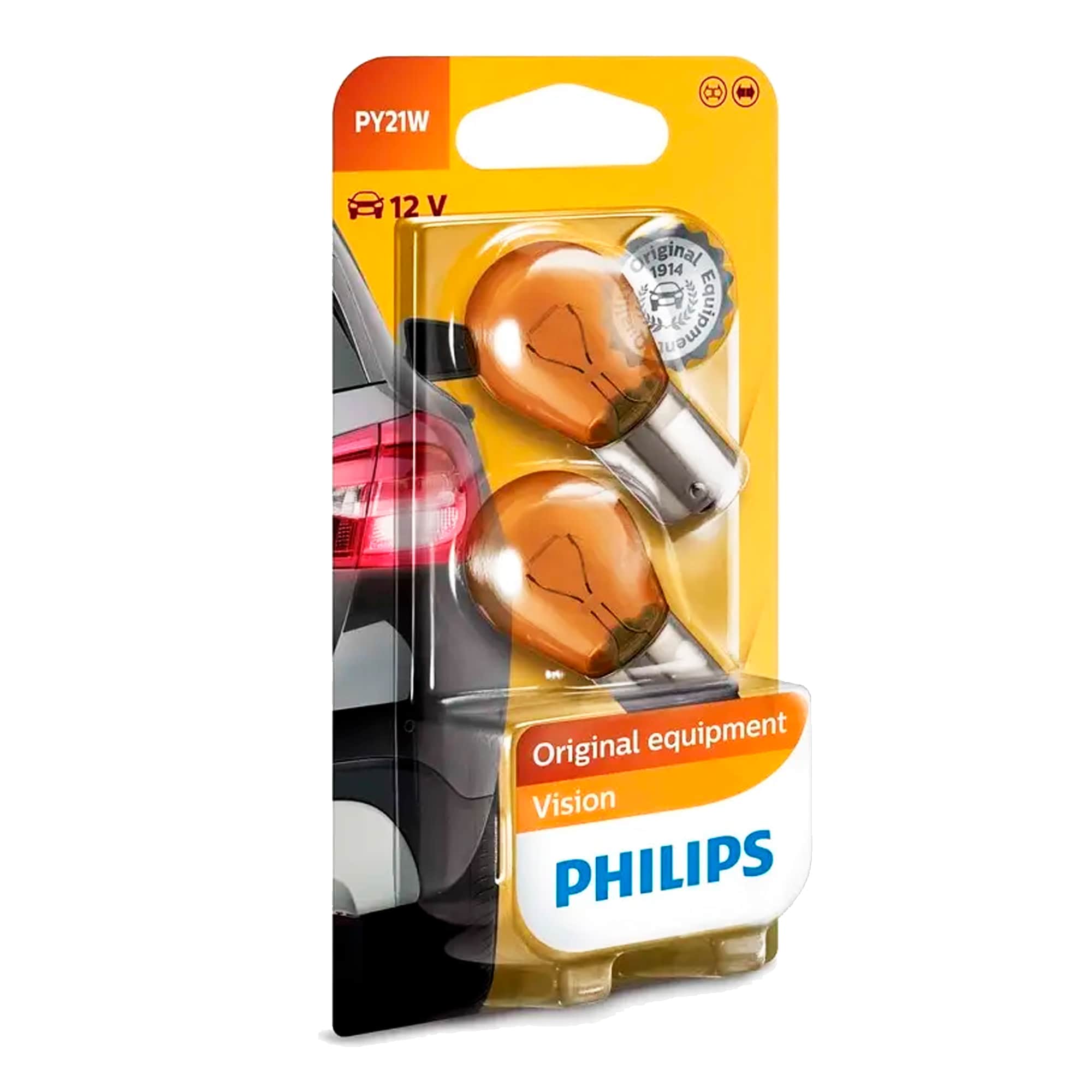 Лампа Philips Vision PY21W 12V 21W 12496 NA B2