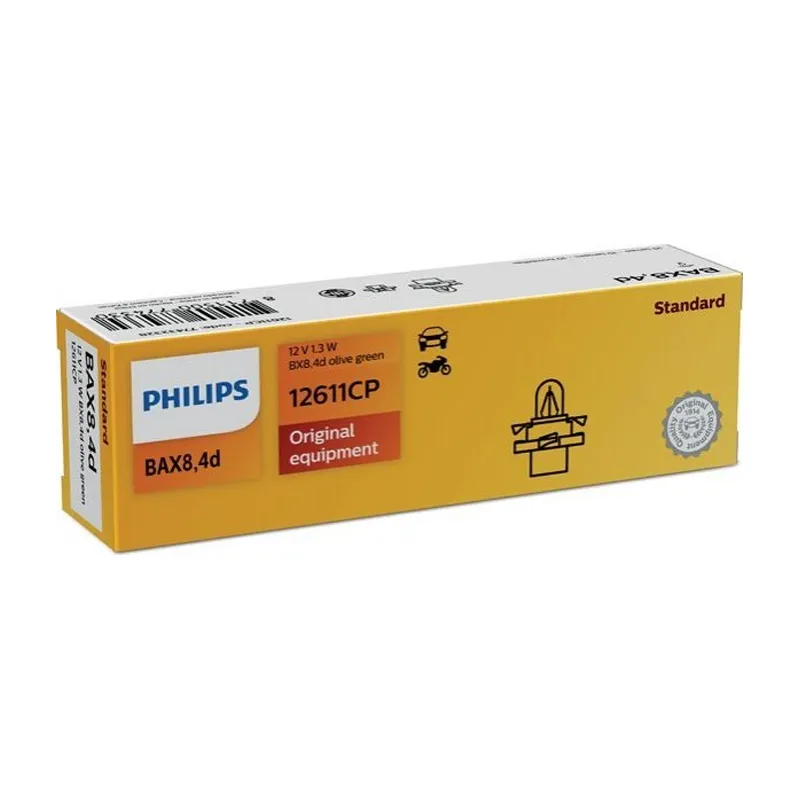 Лампа Philips Vision BAX BAX8,4d 1,3W прозрачная 12611CP