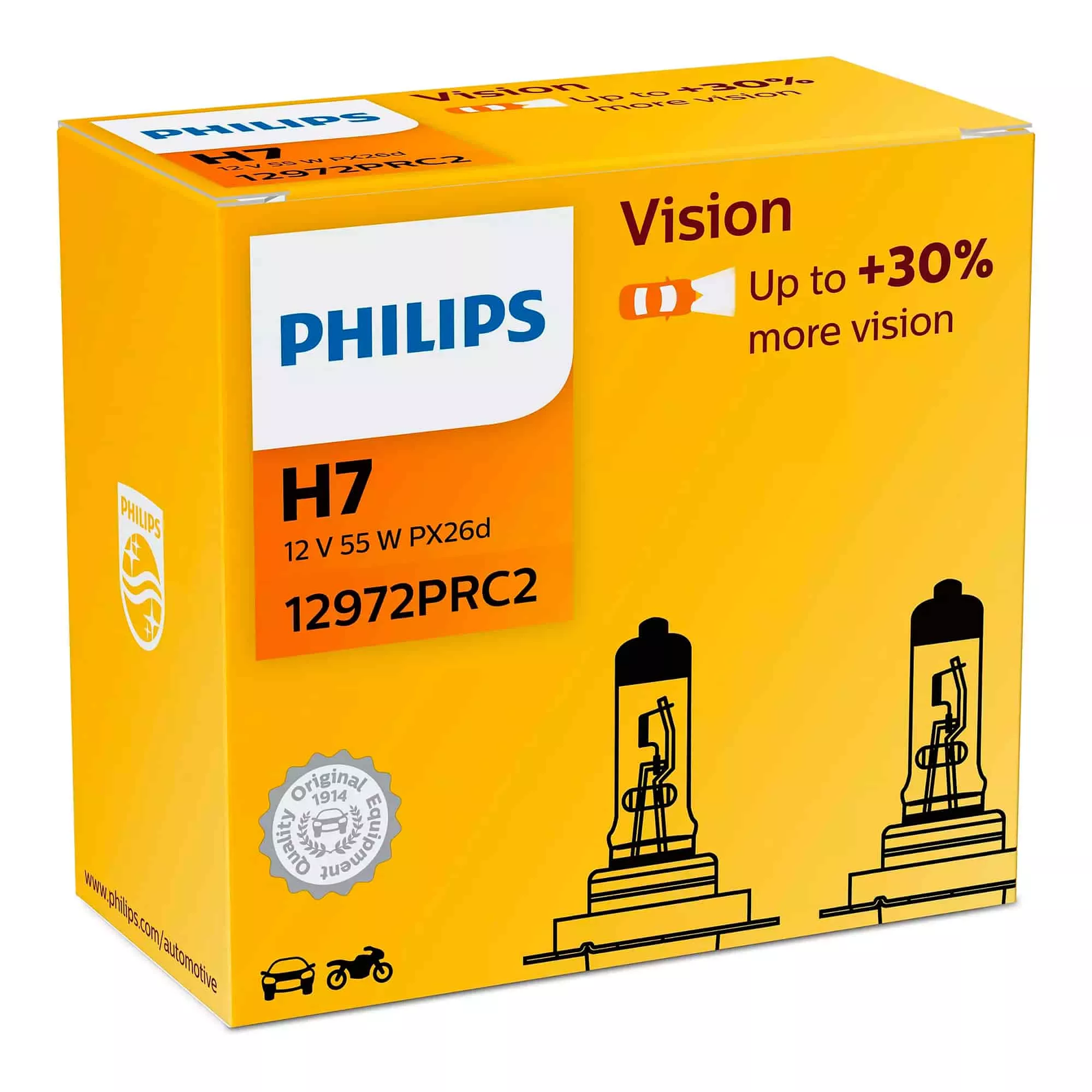 Лампа Philips Vision H7 12V 55W 12972 PR C2