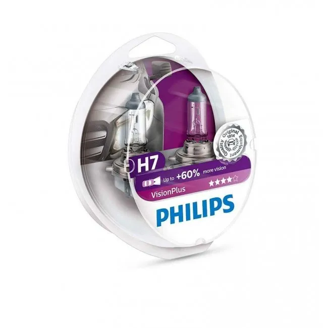 Лампа Philips VisionPlus +60% H7 12V 55W 12972VPS2