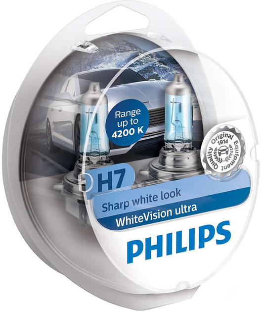 Лампа Philips WhiteVision Ultra H7 12V 55W 12972WVUSM