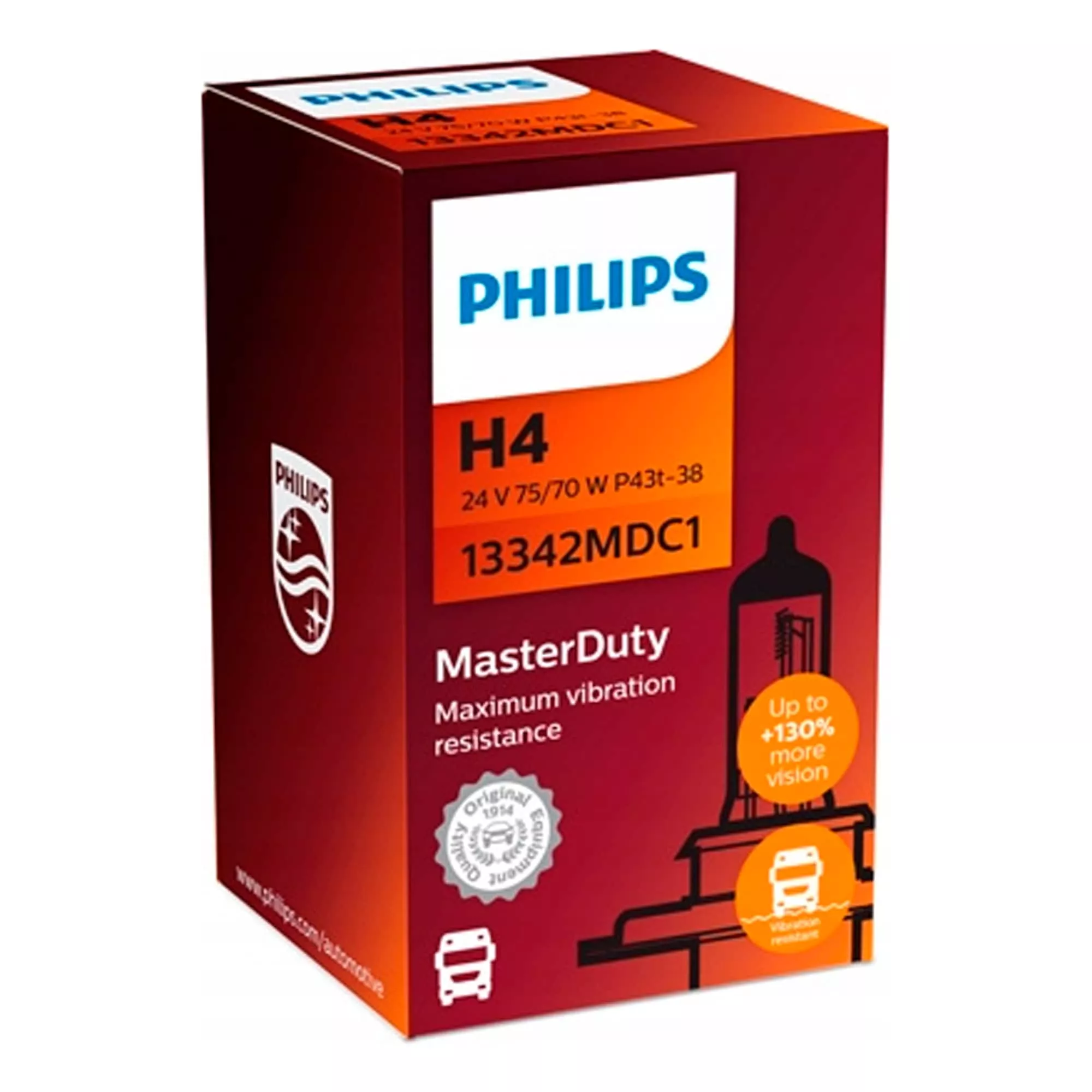 Лампа Philips  Master Duty H4 24V 70/75W 13342 MD C1
