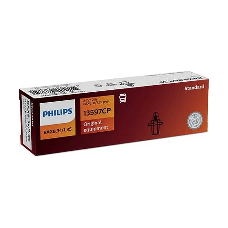 Лампа Philips Standard BAX BAX8,3s/1,35 1,2W прозрачная 13597CP