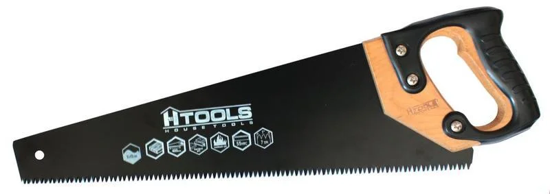 14-2450 Ножовка столярная 500 мм BLACK ALLIGATOR, 9TPI MAX CUT, каленый зуб, 3-D заточка, тефлон. покрытие