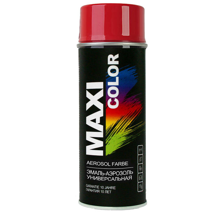 Эмаль MAXI COLOR аэрозольная декоративная ярко-красная 400 мл (MX3001)