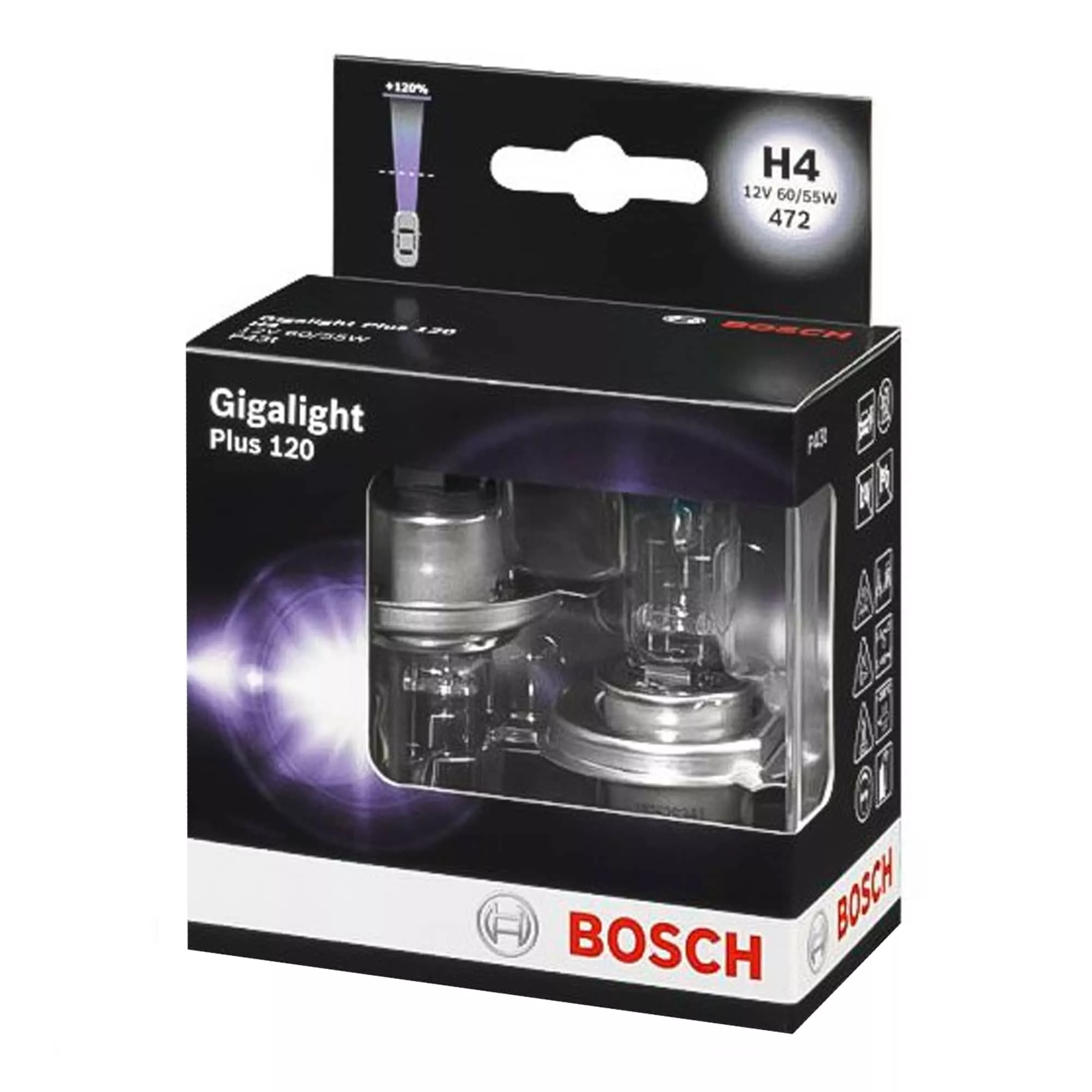 Лампа Bosch Gigalight Plus 120 H4 12V 55/60W 1987301106