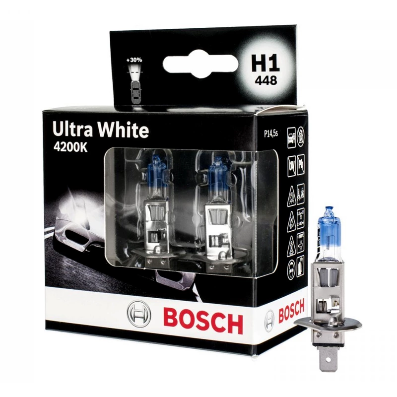 Лампа Bosch Ultra Life H1 P14,5s 55 W прозрачно-голубая 1987301180