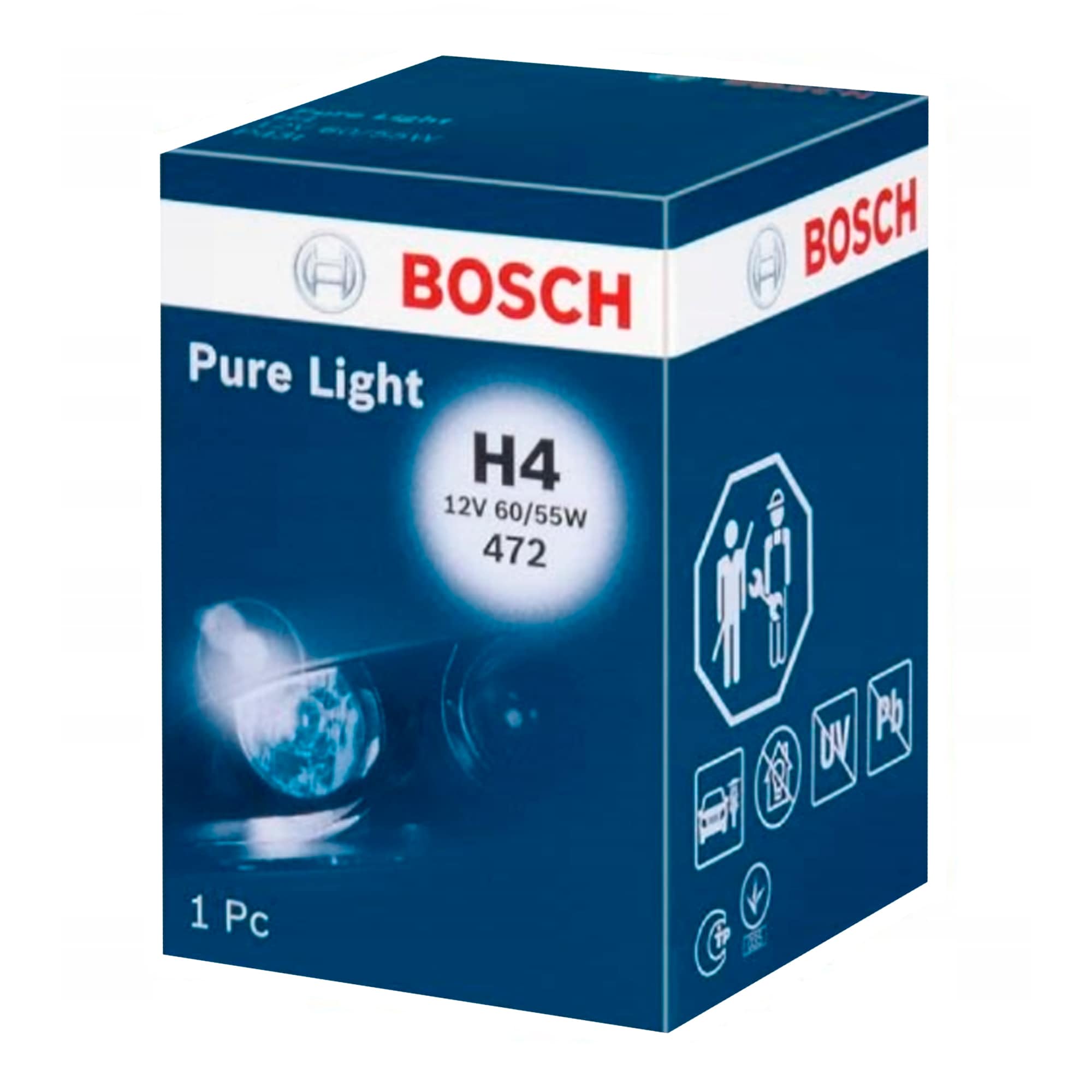 Лампа Bosch Pure Light H4 12V 55/60W 1987302041
