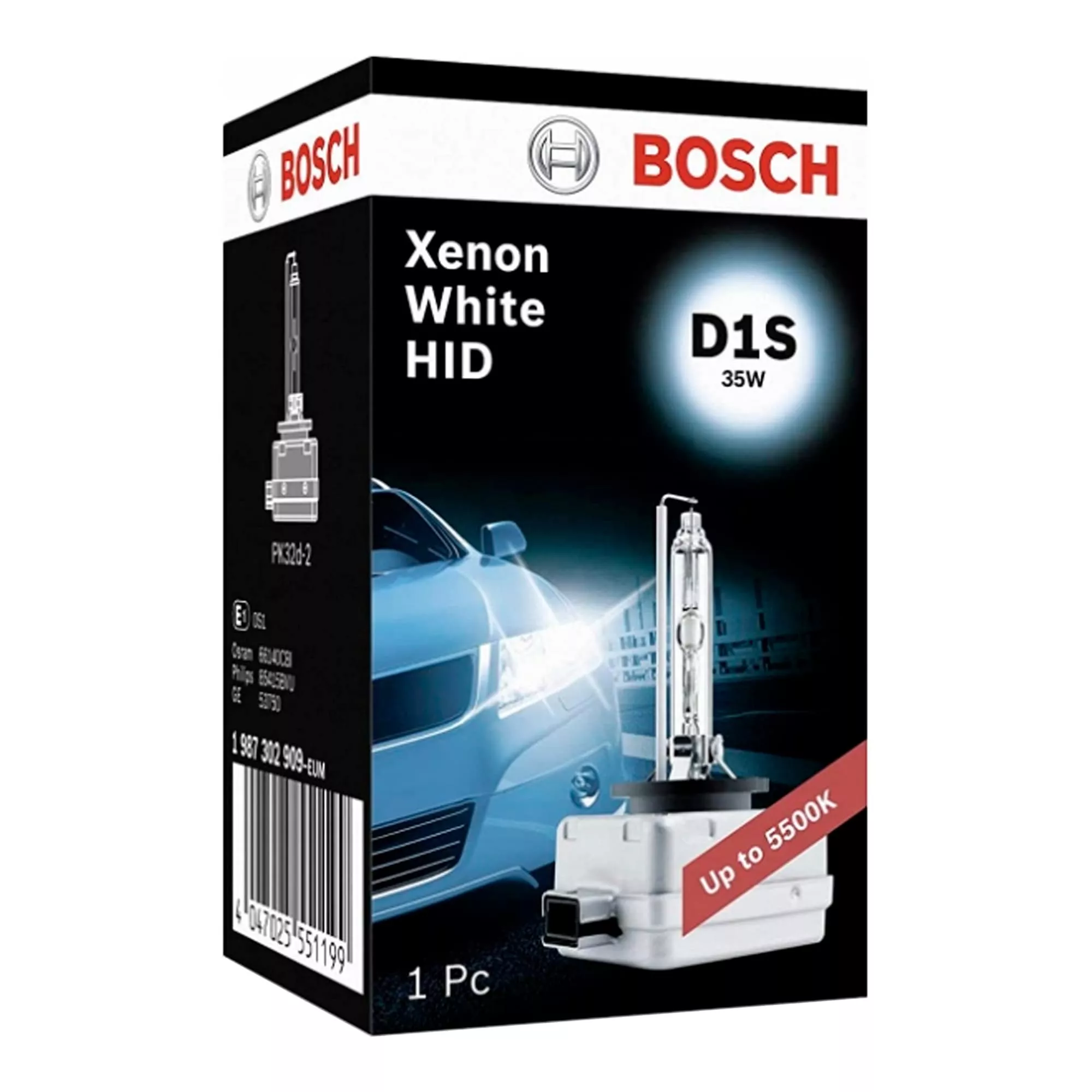 Лампа Bosch Xenon White HID D1S 12V 35W 1987302909