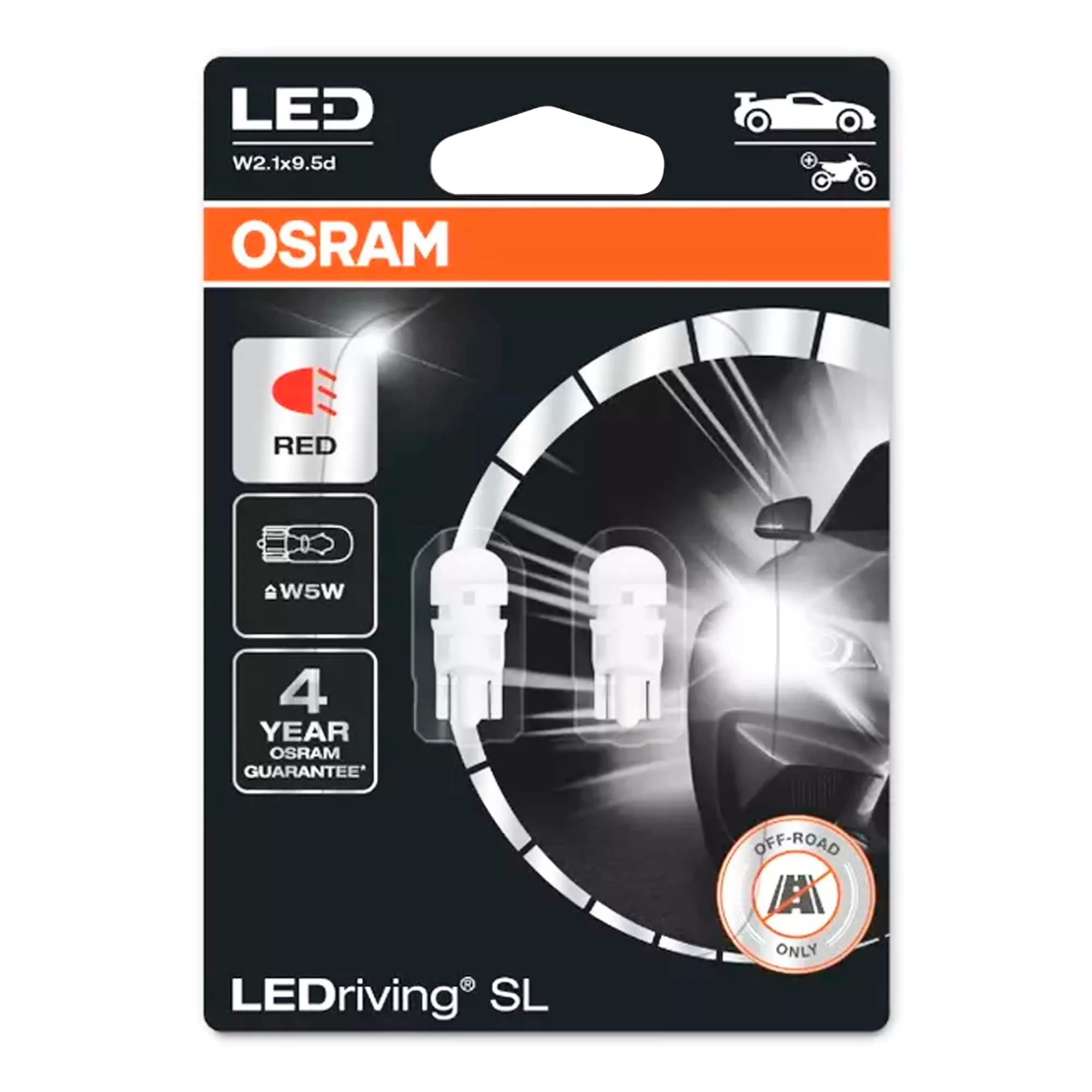 Лампа Osram LEDriving SL W5W 12V 0,6W 2825DRP-02B