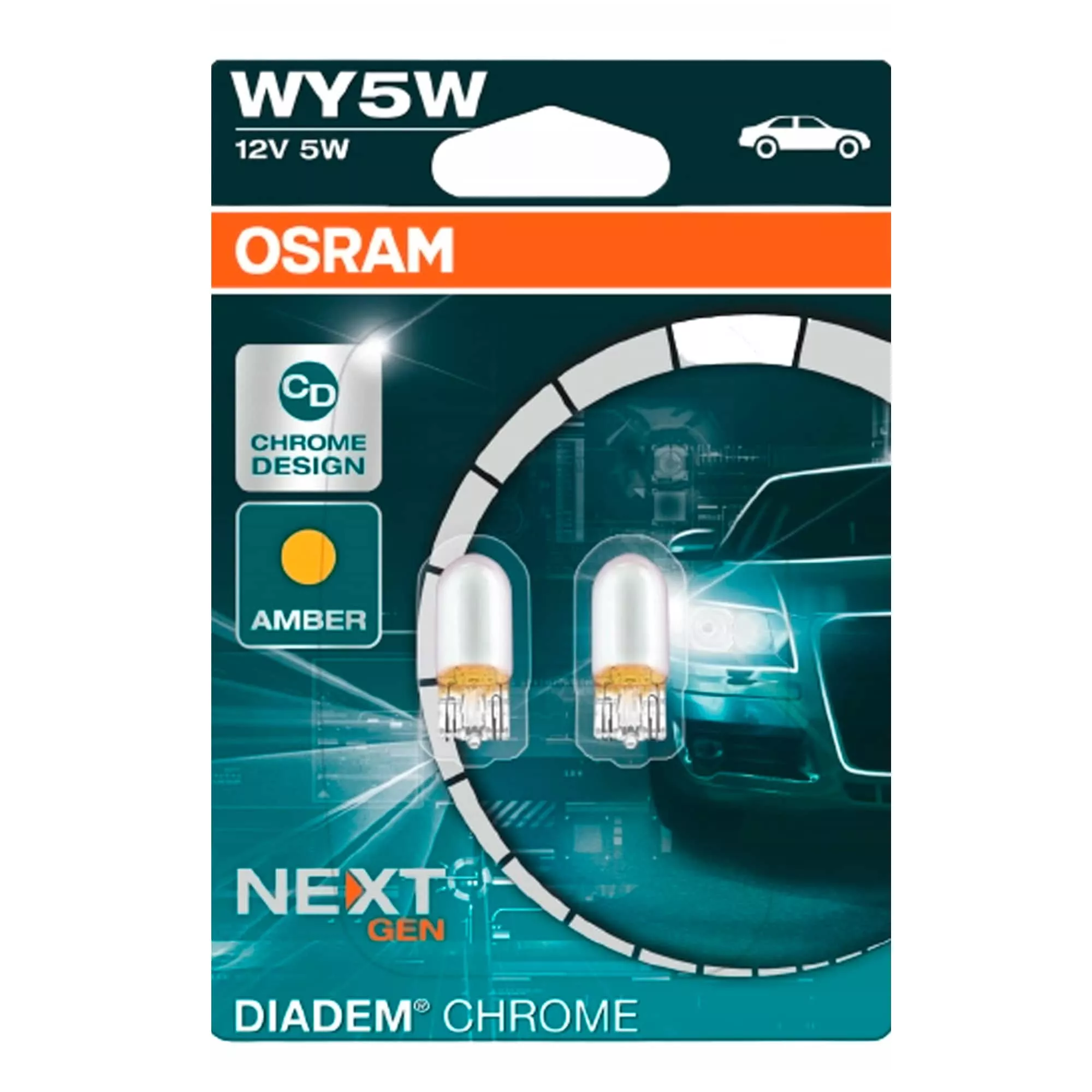 Лампа Osram Diadem Chrome WY5W 12V 5W 2827DC02B