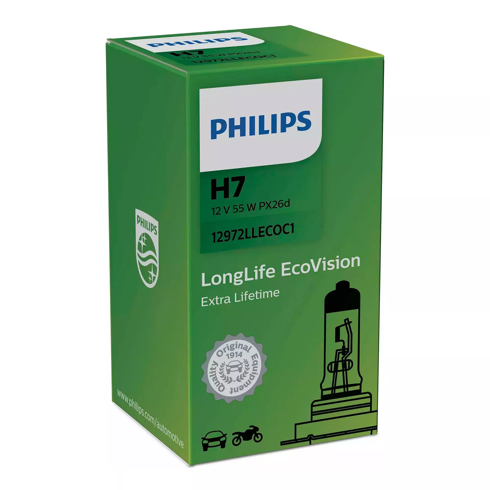 Лампа Philips LongLife EcoVision H7 12V 55W 36192630