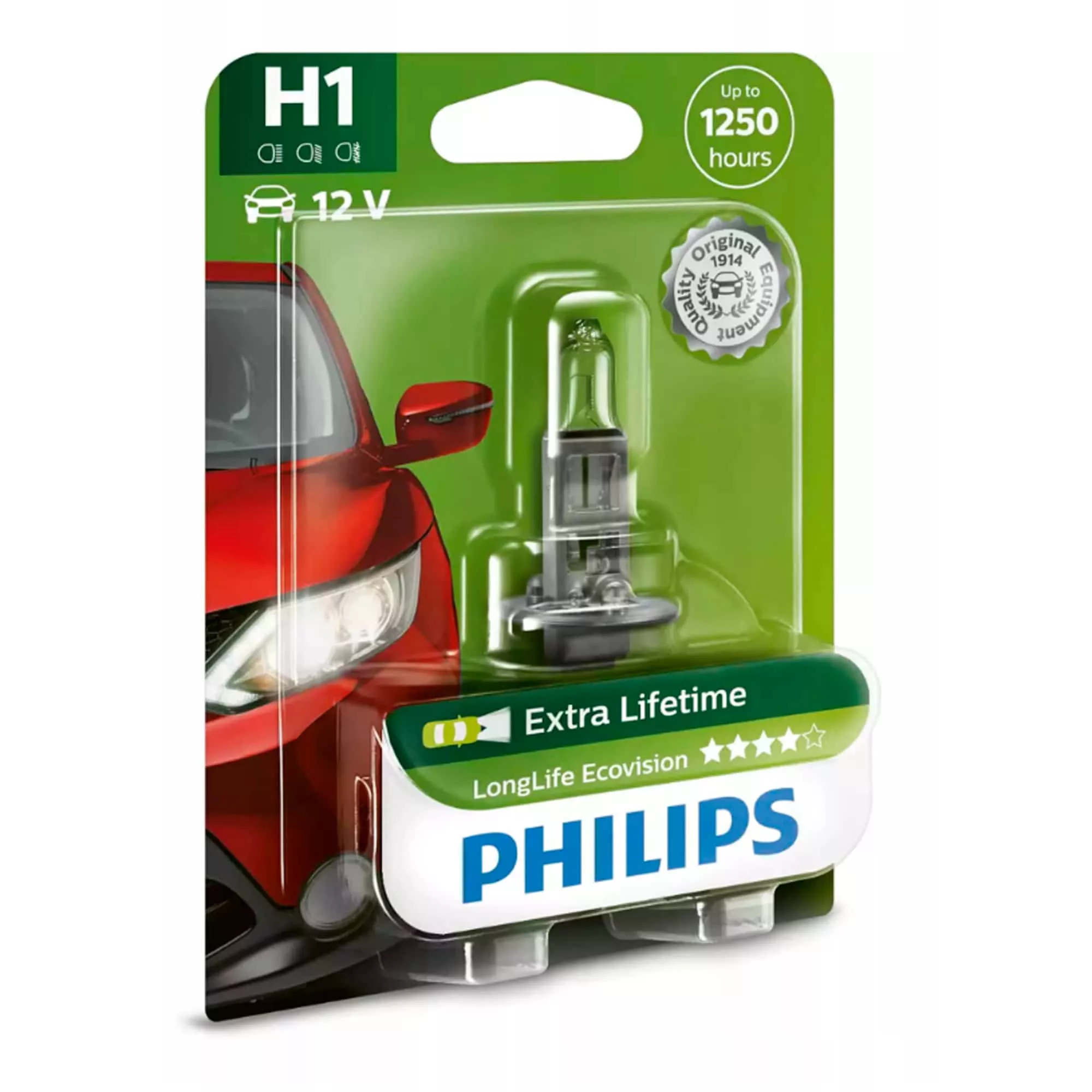 Лампа Philips LongLife EcoVision H1 12V 55W 36196430