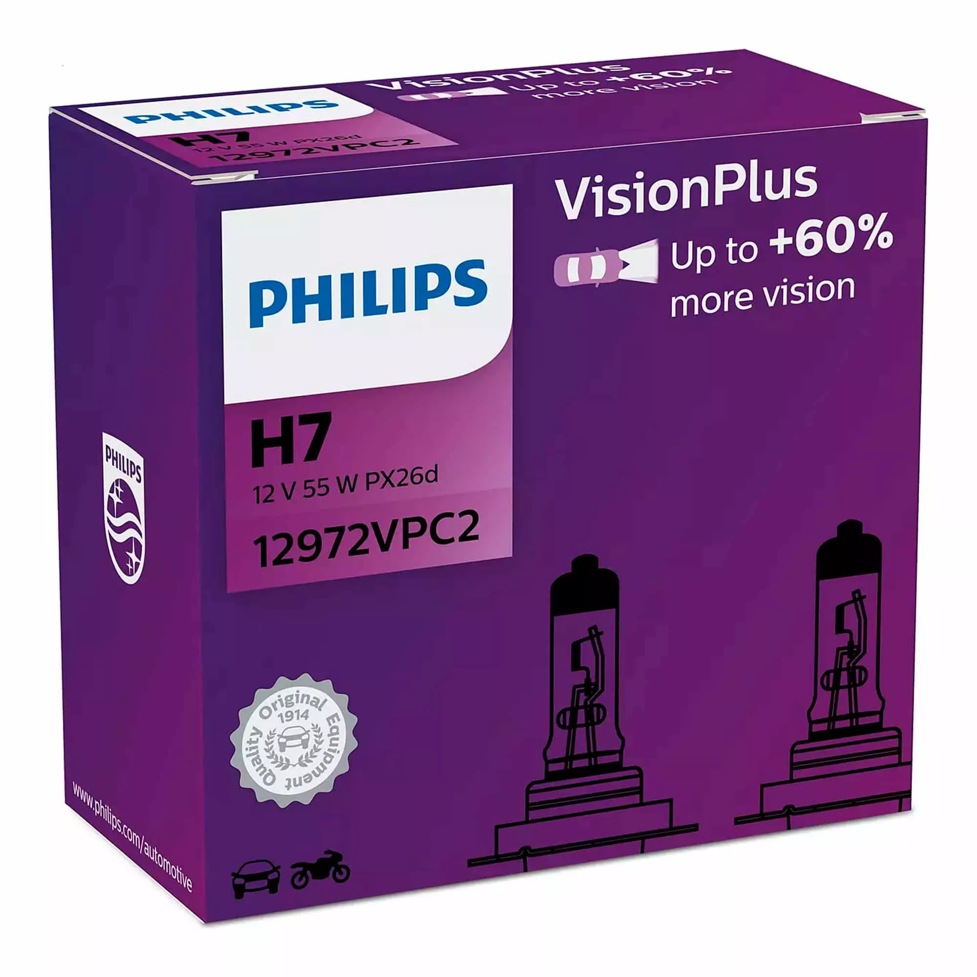 Лампа Philips VisionPlus H7 12V 55W 37426160