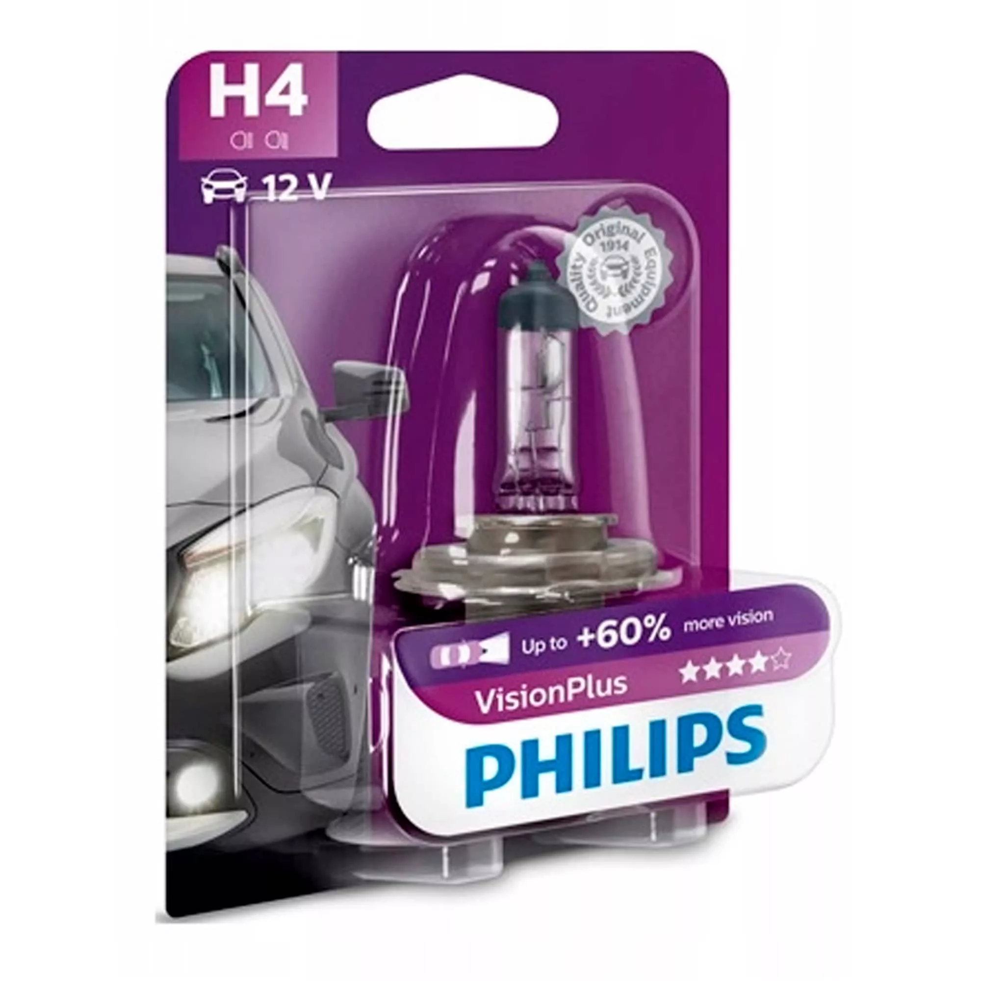 Лампа Philips VisionPlus H4 12V 60W 12342VPB1