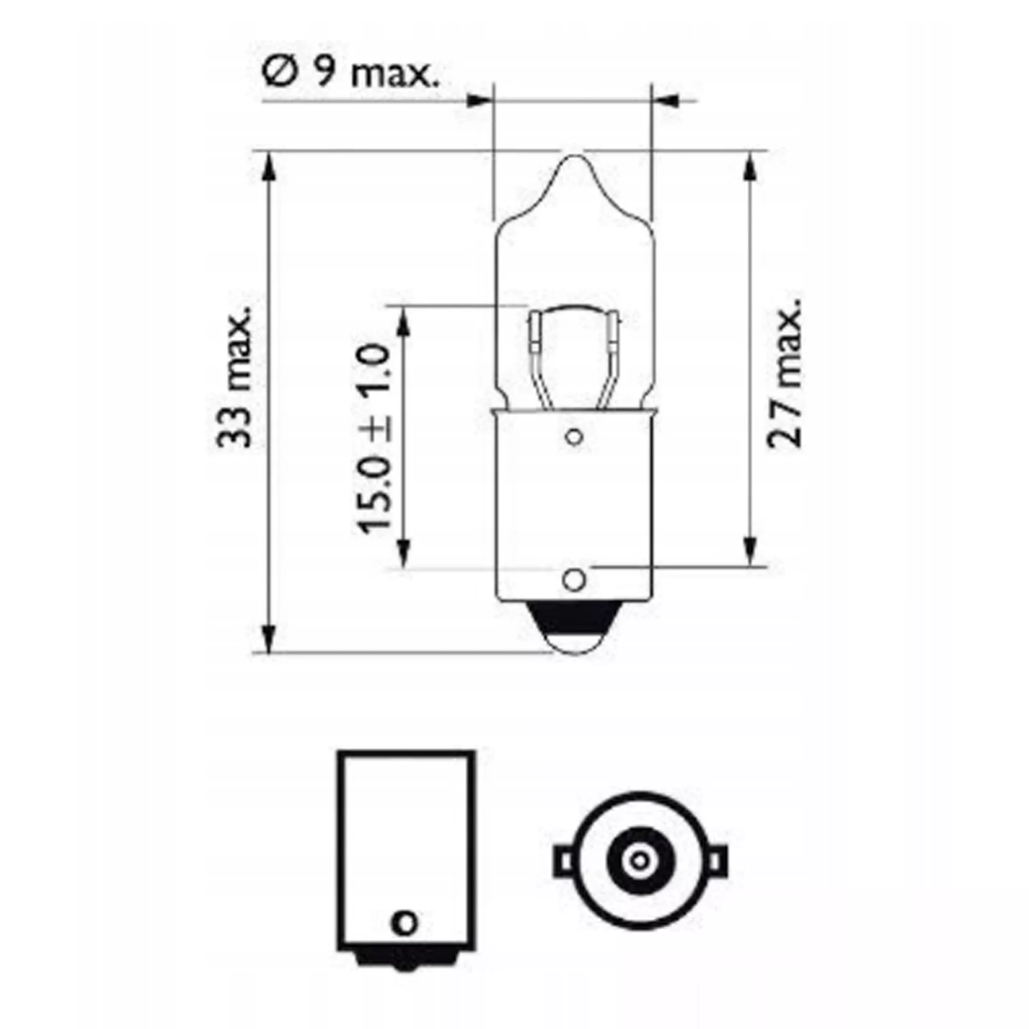 Лампа Philips Standard H20W 12V 20W 12025 CP