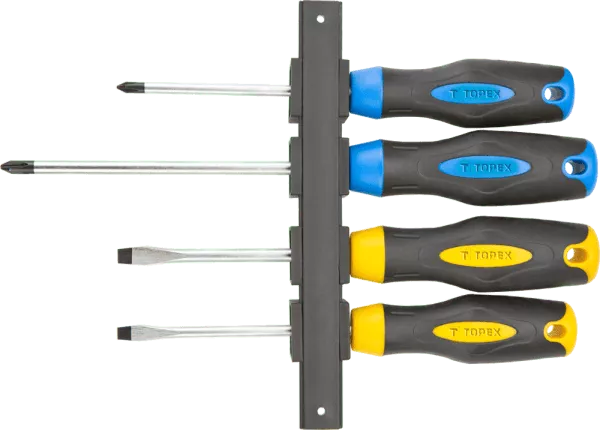 Набор отверток ударных MASTER TOOL 4 шт (PH2*100; 3*150, SL6*100, 8*150) (40-1153)