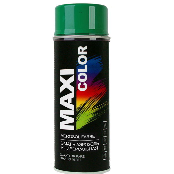 Эмаль MAXI COLOR аэрозольная декоративная зеленая 400 мл (MX6002)