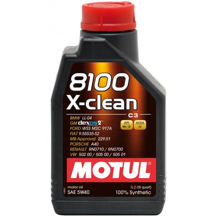 Масло моторное MOTUL 8100 X-CLEAN 5W-40 1л (854111)