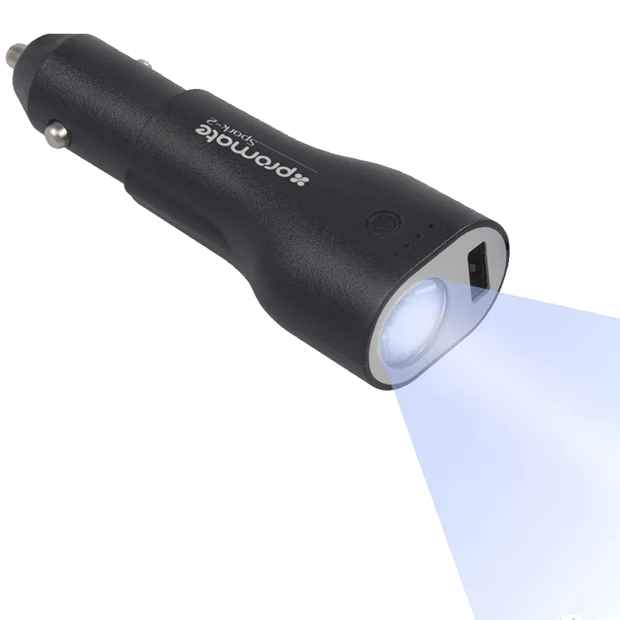 Автомобильное зарядное устройство Promate Spark-2 Black з powerbank 2600 mAh (spark-2.black) Автомобильное зарядное устройство Promate Spark-2 Black з powerbank 2600 mAh (spark-2.black)