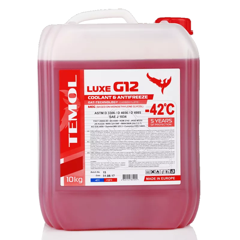 Антифриз Temol Luxe G12 -40°C красный 10л (4b17d54e3807-2)