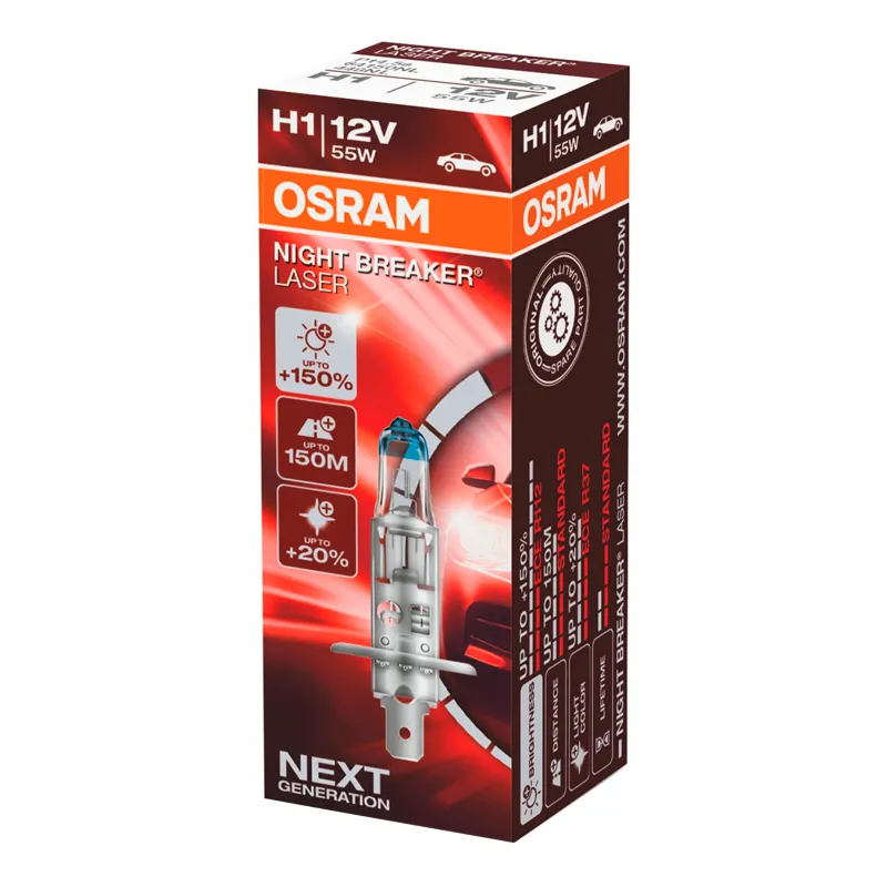 Лампа Osram Night Breaker Laser H1 12М 55W 64150NL