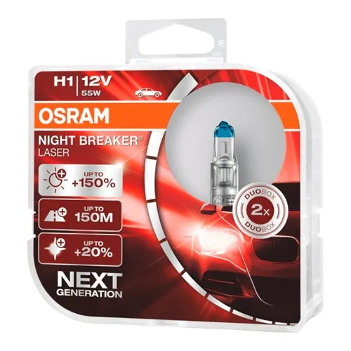 Лампа Osram Night Breaker Laser H1 12V 55W 2шт 64150NL-HCB-DUO