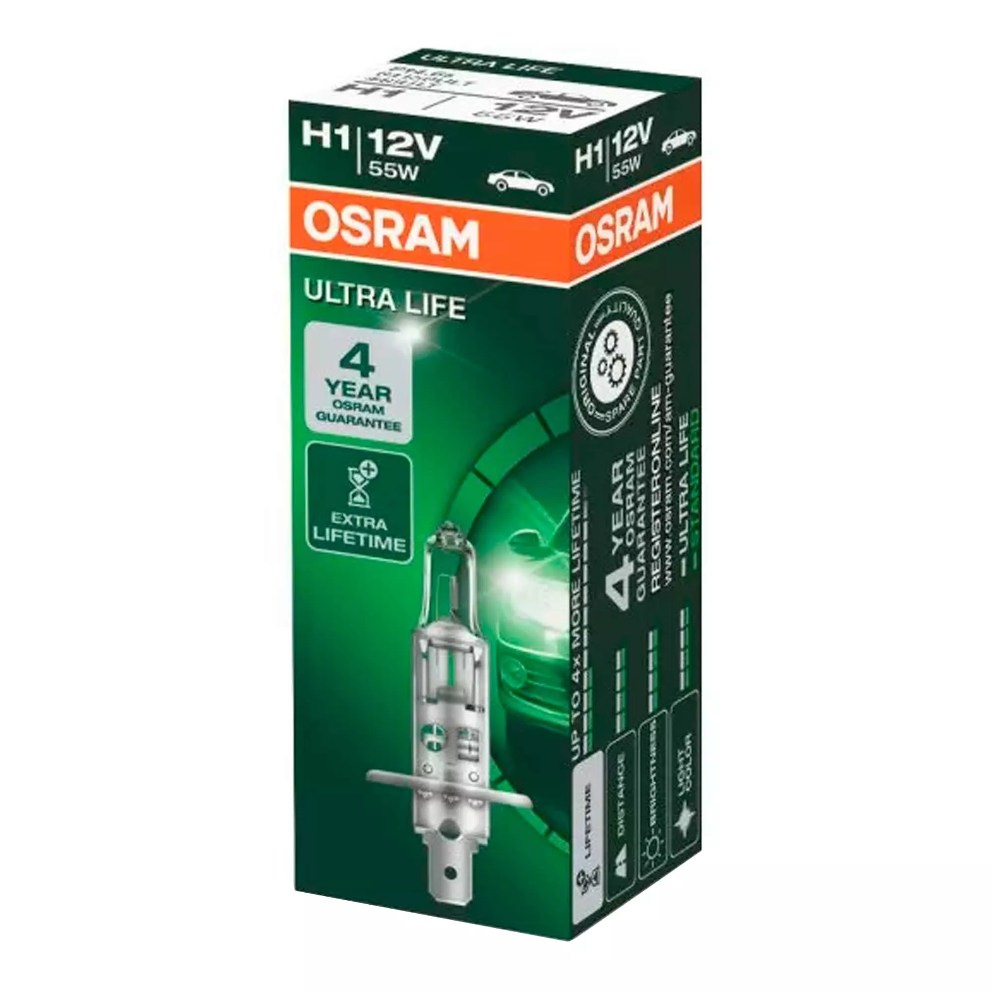 Лампа Osram Ultra Life H1 12V 55W 64150ult