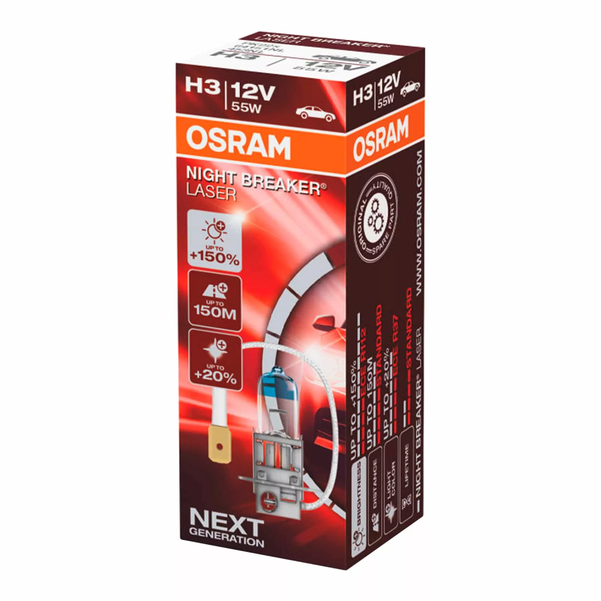 Лампа Osram Night Breaker Laser H3 12V 55W 64151NL