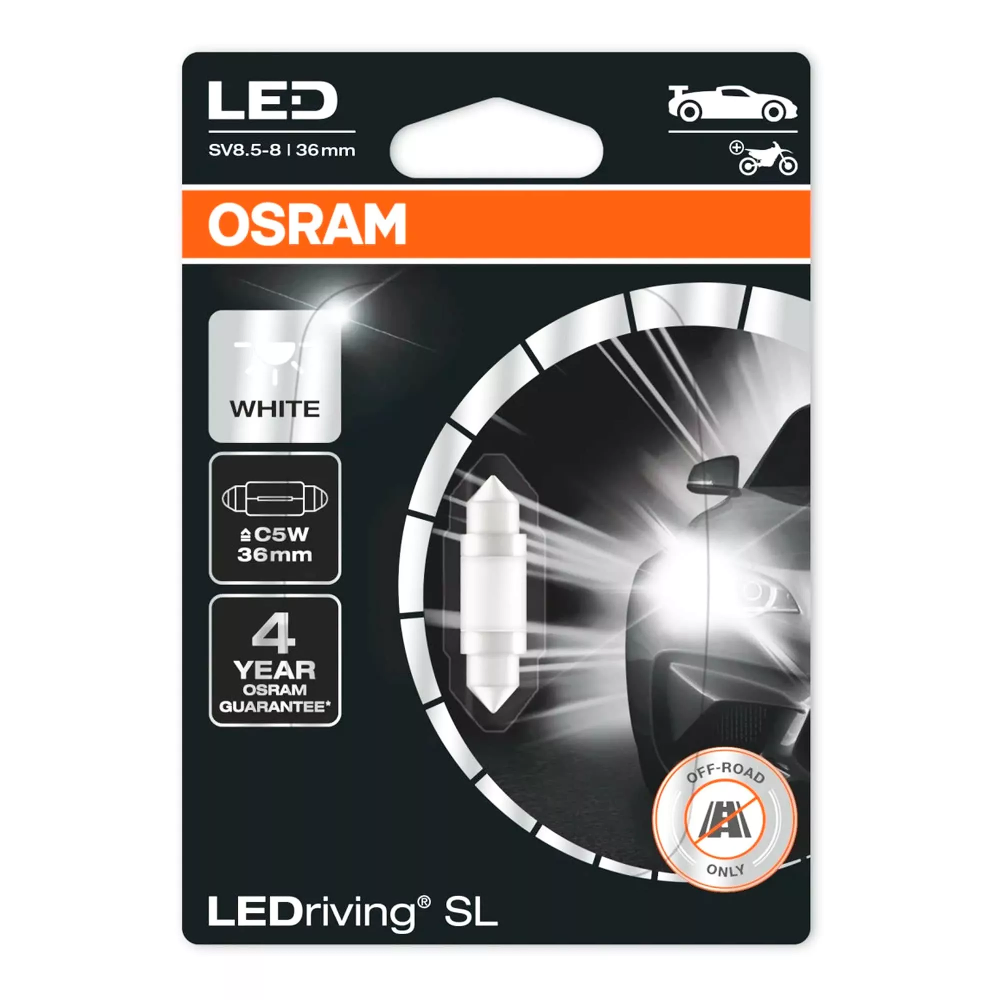 Лампа Osram LEDriving Standard C5W 12V 0,5W 6418DWP-01B