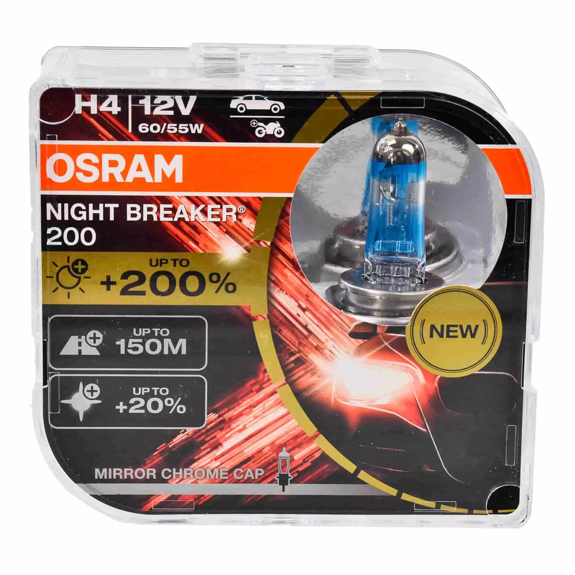 Лампа Osram Night Breaker 200 H4 12V 55/60W 64193NB200-HCB