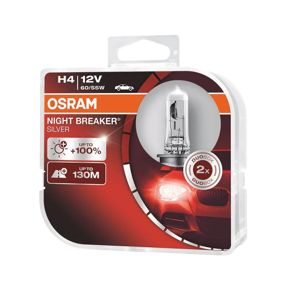 Лампа Osram Night Breaker Silver H4 12V 55/60W 64193NBS-HCB