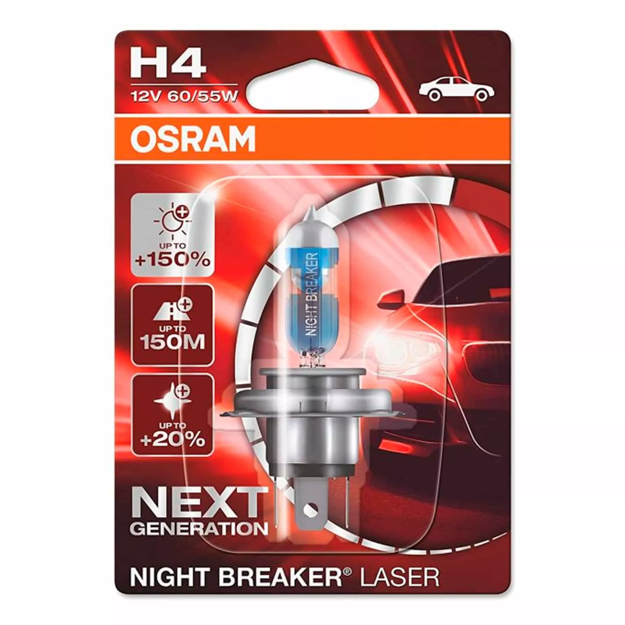 Лампа Osram Night Breaker Laser H4 12V 55/60W 64193NL-01B