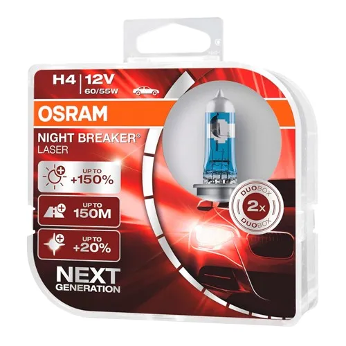 Лампа Osram Night Breaker Laser H4 12V 60/55W 2шт 64193NL-HCB-DUO