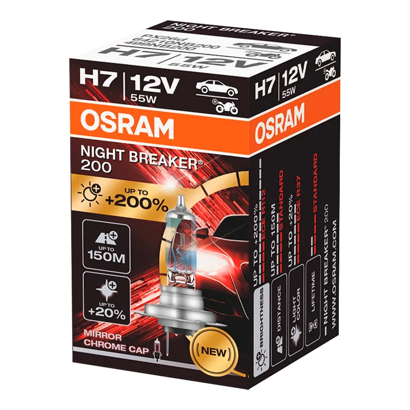 Лампа Osram Night Breaker 200 H7 12V 55W 64210NB200